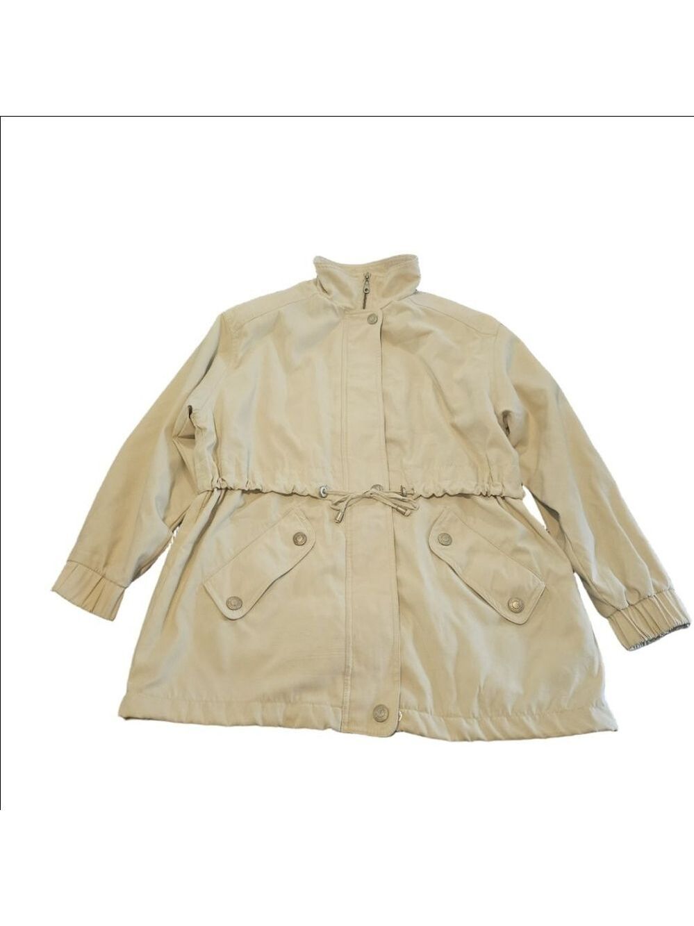 Women's Bromley Collection Vintage 90s Retro Beige Petite M Utility Jacket